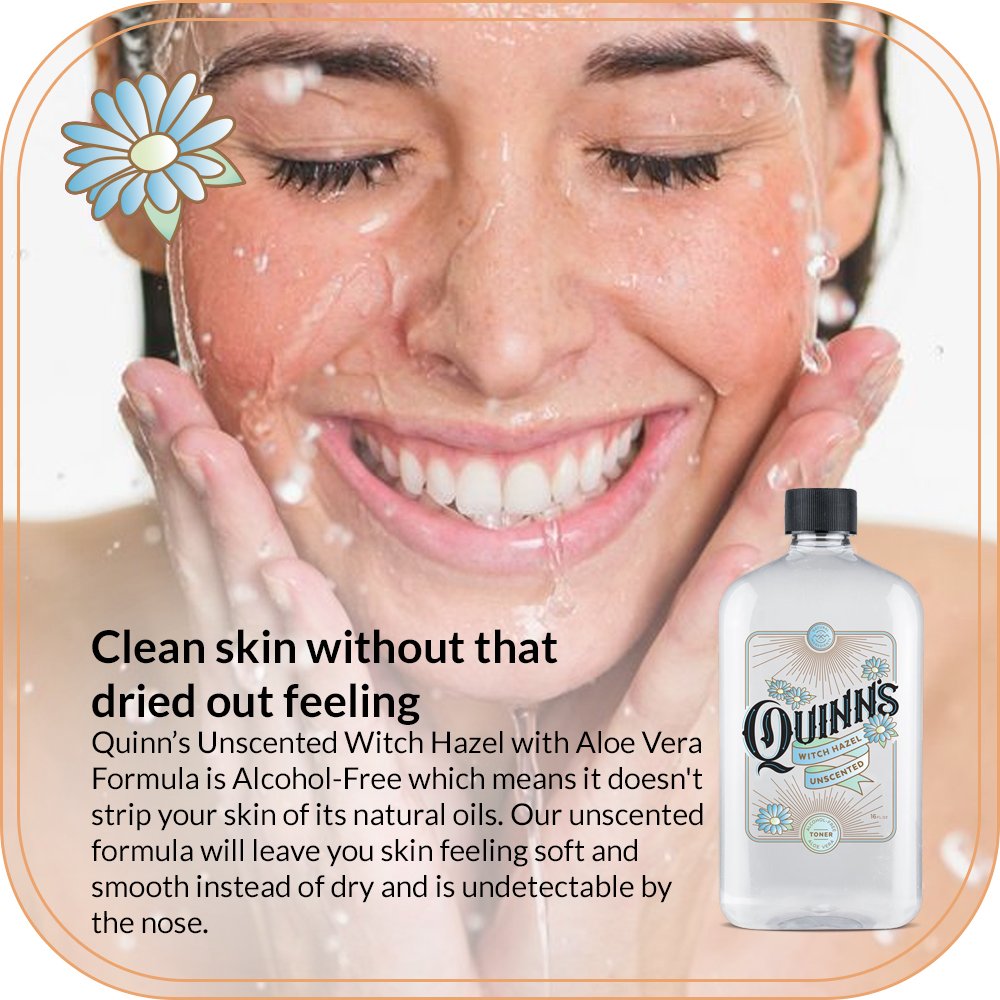 Quinn's bottle staged in bathroom portraying routine-friendly skincare benefit