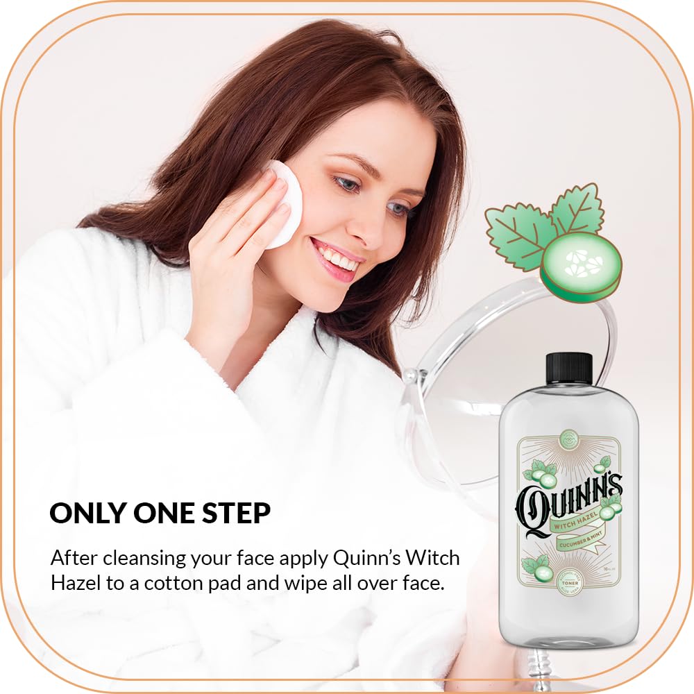 Quinn's bottle in hand demonstrating 16 ounce size and travel-friendly benefit