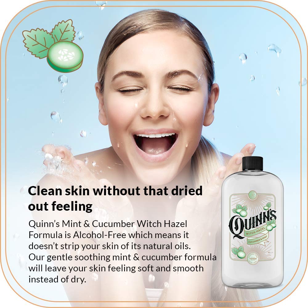 Quinn's product texture with aloe and witch hazel visible for soothing feel