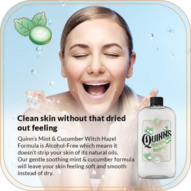 Quinn's product texture with aloe and witch hazel visible for soothing feel
