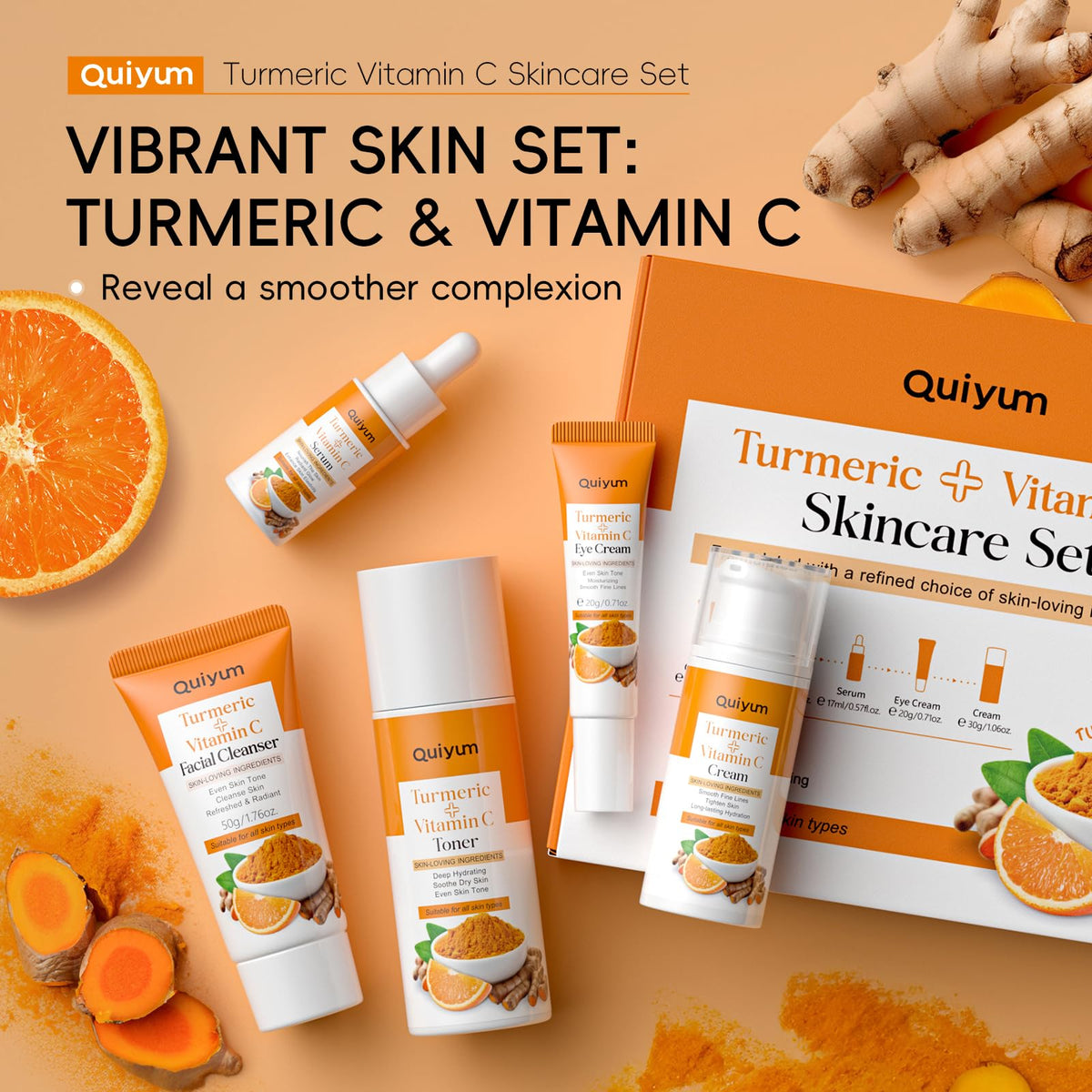 QUIYUM cleanser pump close-up that highlights gentle cleansing without dryness