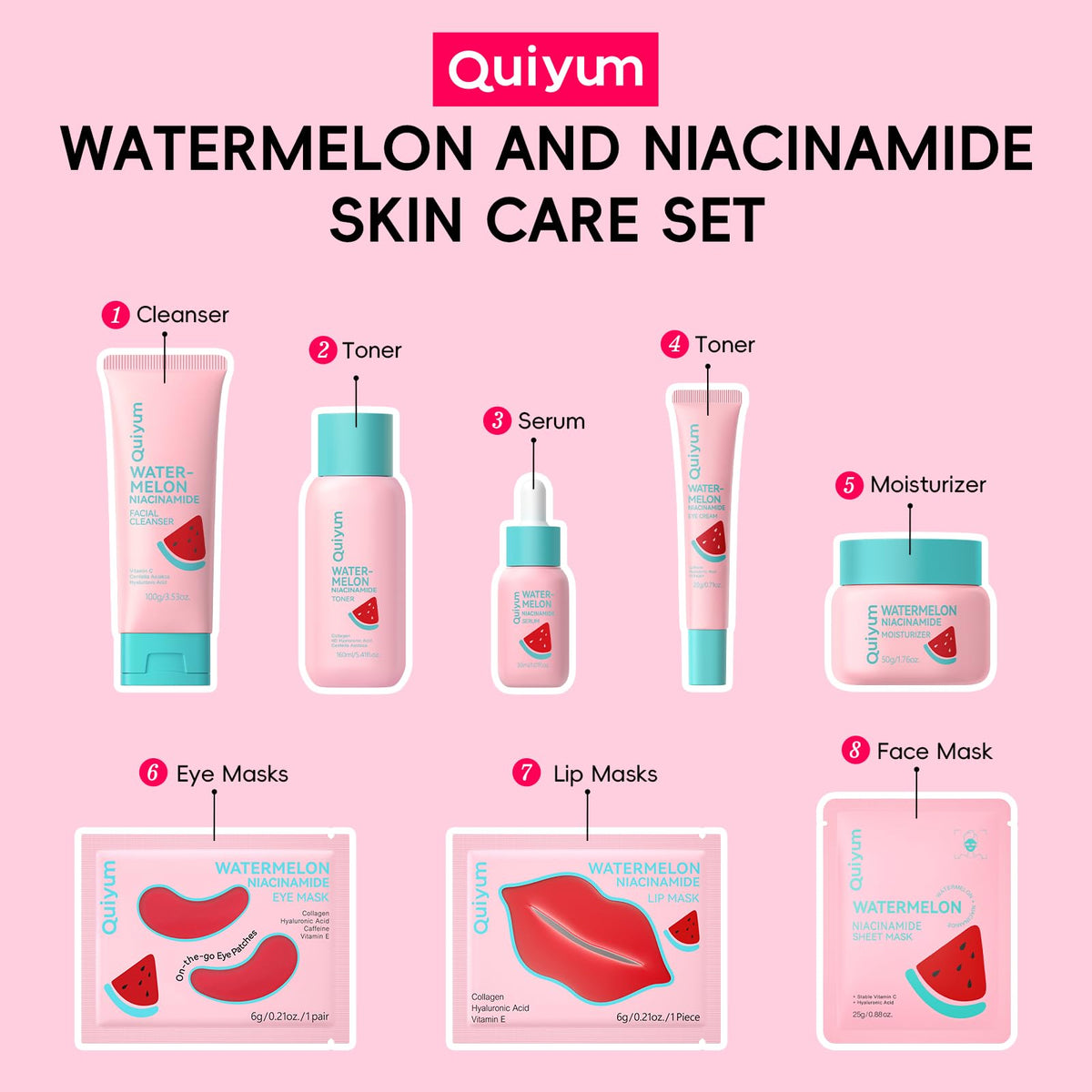 QUIYUM eye cream tube being applied to reduce fine-line appearance