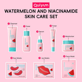 QUIYUM eye cream tube being applied to reduce fine-line appearance