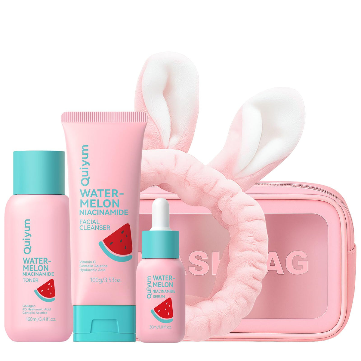 QUIYUM front packaging showing the full 3pc set and youthful design