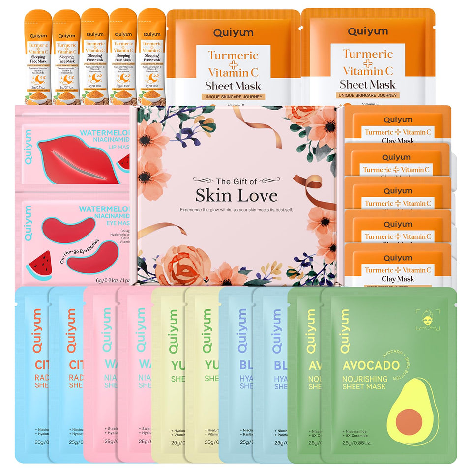QUIYUM front packaging showing full 26-piece set and contents benefit