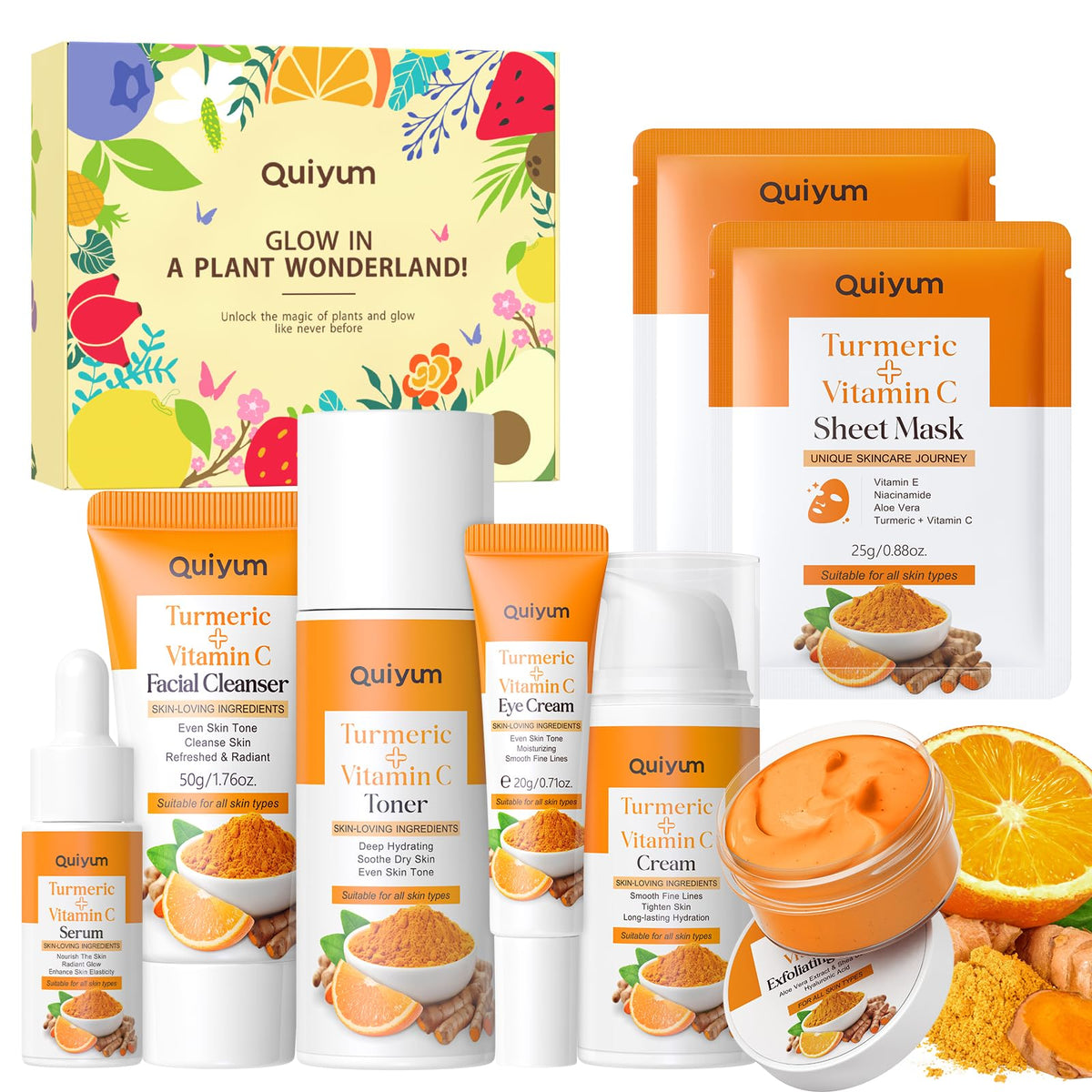 QUIYUM front packaging showing full seven-piece kit and gifting appeal