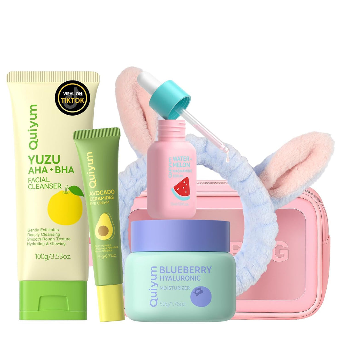 QUIYUM front packaging displaying the four-piece set and gift appeal