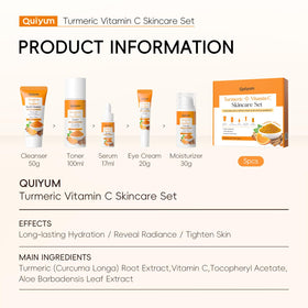 QUIYUM in-bathroom routine scene showing daily application and glowing results
