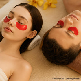 QUIYUM mask being applied on face illustrating easy at-home use