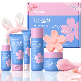 QUIYUM front packaging of 8-piece set showing complete routine and gifting appeal