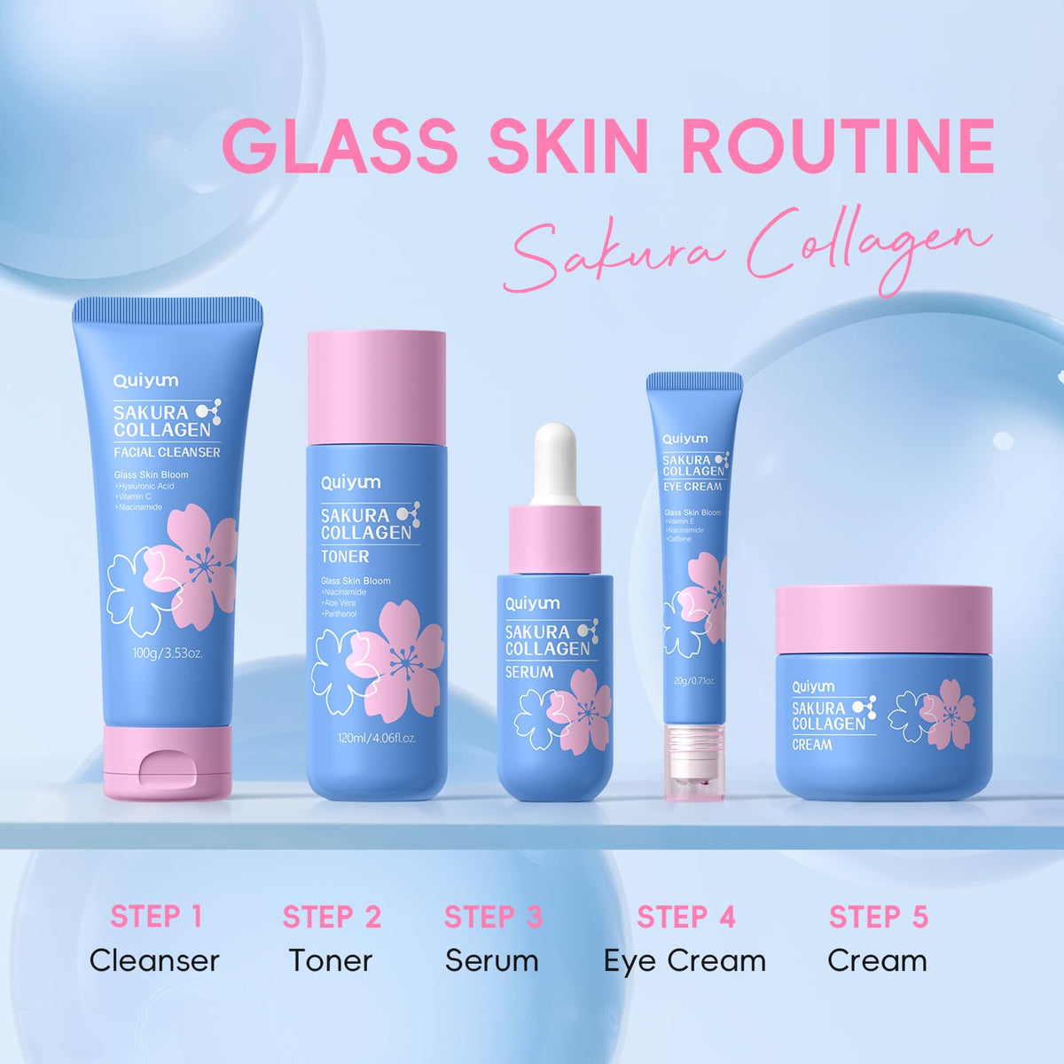QUIYUM product in hand for size comparison showing travel-friendly volumes