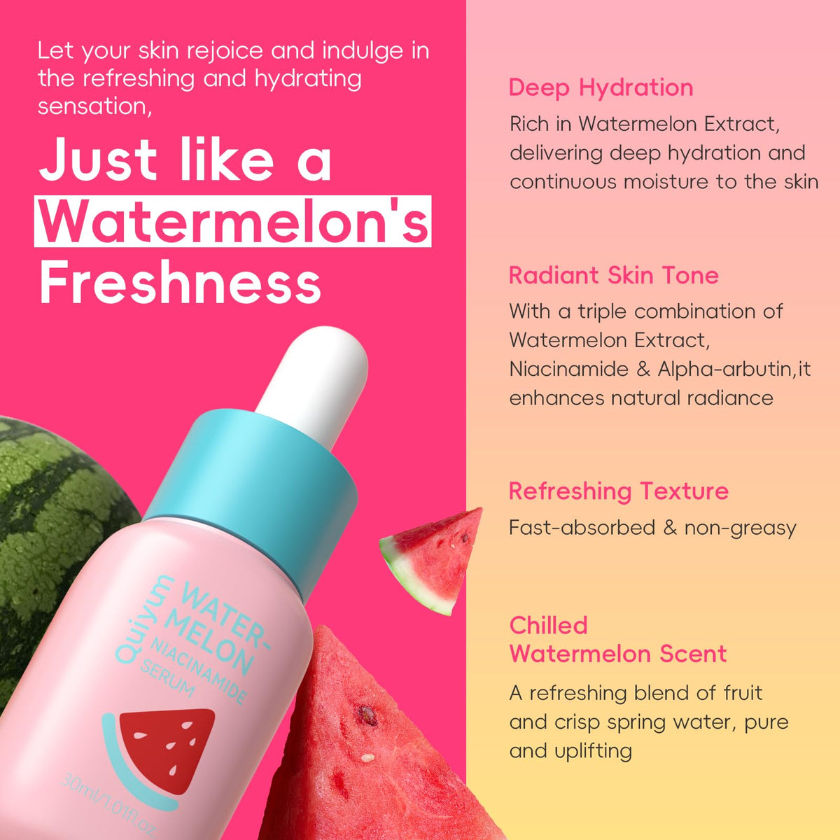 QUIYUM serum dropper dispensing clear formula for fast absorption