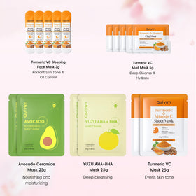 QUIYUM turmeric VC sleeping mask packets for overnight nourishment