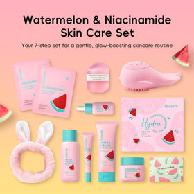 QUIYUM watermelon serum dropper dispensing lightweight hydrating serum for quick absorption