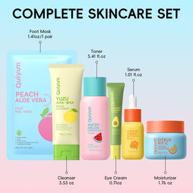 QUIYUM yuzu AHA cleanser close-up highlighting gentle exfoliation