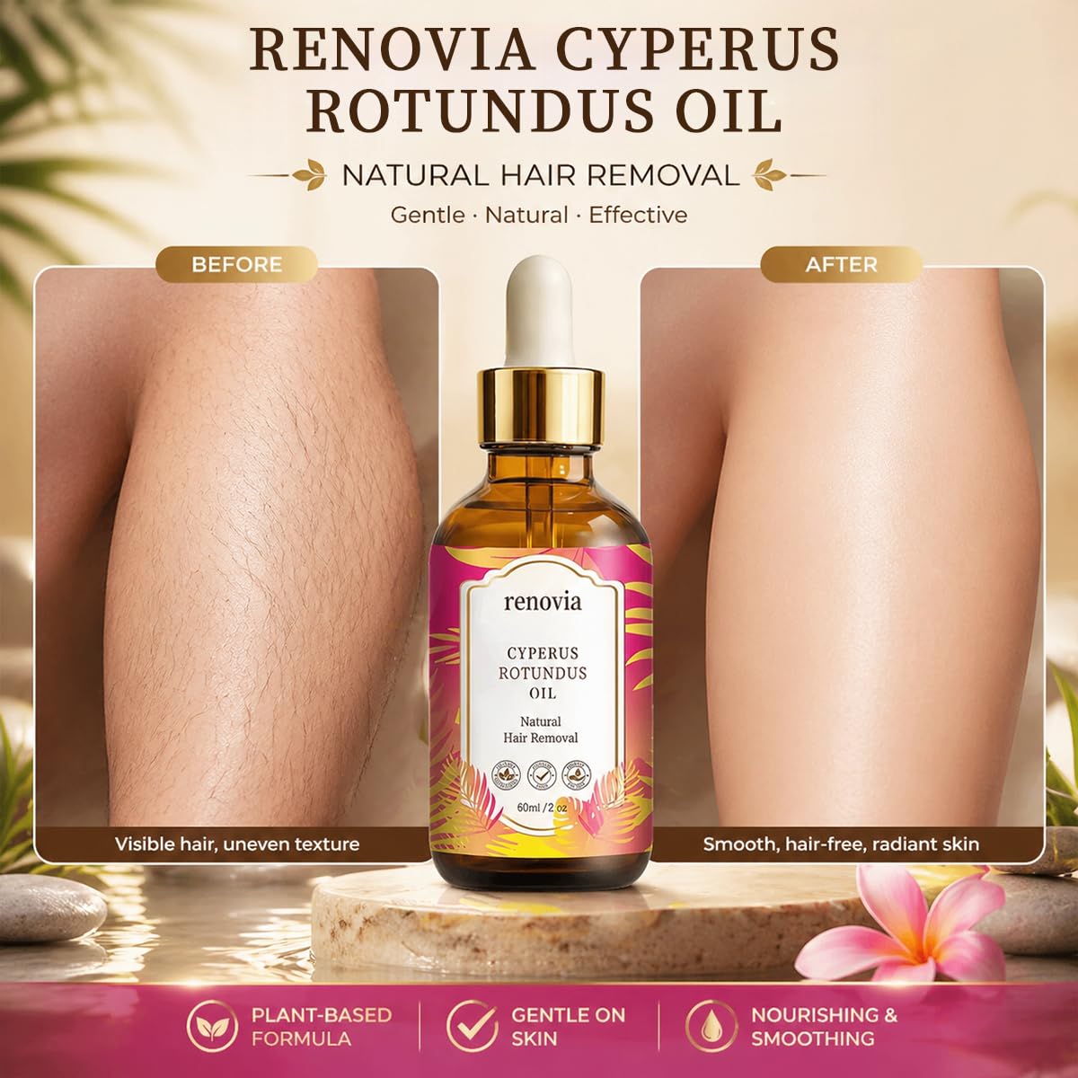 Quorvix Renovia label close-up highlighting botanical ingredients list and benefits