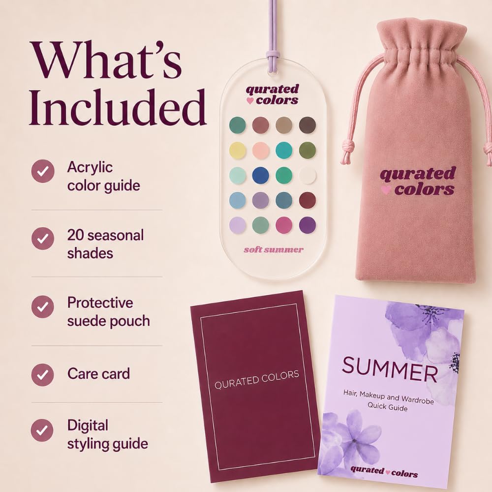 Qurated Colors card held against clothing in store to quickly compare and avoid mismatches