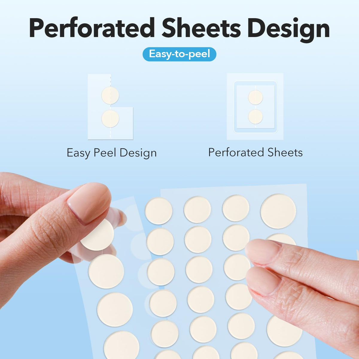 QUSTERE individually wrapped sheet being opened for sanitary application