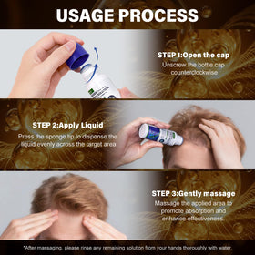 QYFJ application on scalp showing focused placement and better absorption benefit