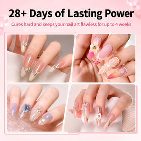 QZQETET finished salon-style manicure showcasing glossy result and professional look benefit
