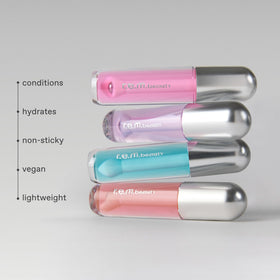 r.e.m. beauty oil texture swatched showing glossy hydration benefit