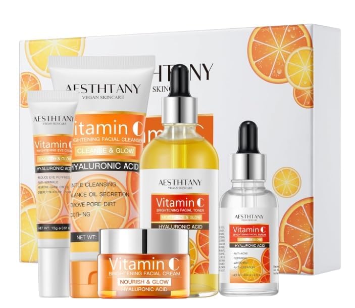 R RadiantRise front packaging showing full 5-piece set and complete routine benefit