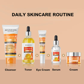 R RadiantRise kit arranged in travel bag for on-the-go routine benefit