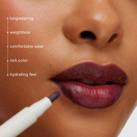 r.e.m. beauty swatch on arm illustrating rich pigment payoff benefit