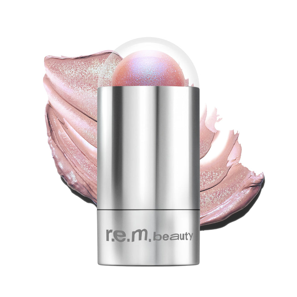 r.e.m. beauty Eclipse Glow Stick front packaging showing sleek stick and label, easy portability
