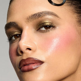 r.e.m. beauty cream cheek and lip stick texture swipe demonstrating blendable pigment