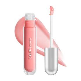 r.e.m. beauty front packaging showing Cosmo shade and glossy tube benefits