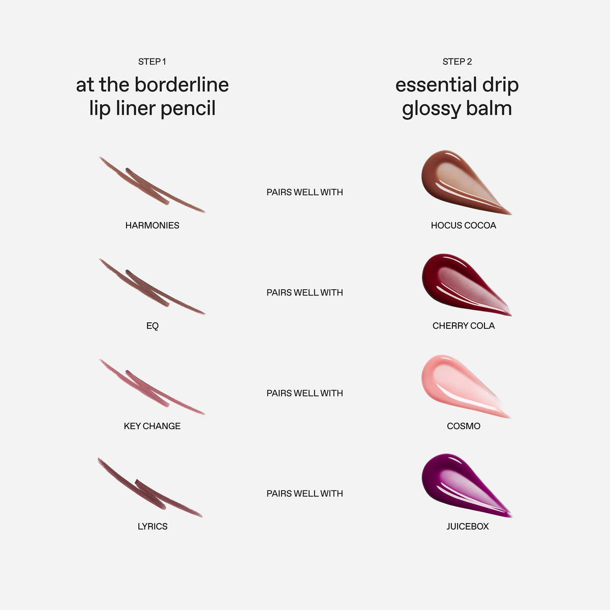 r.e.m. beauty layered over lipstick demonstrating added dimension and shine benefit