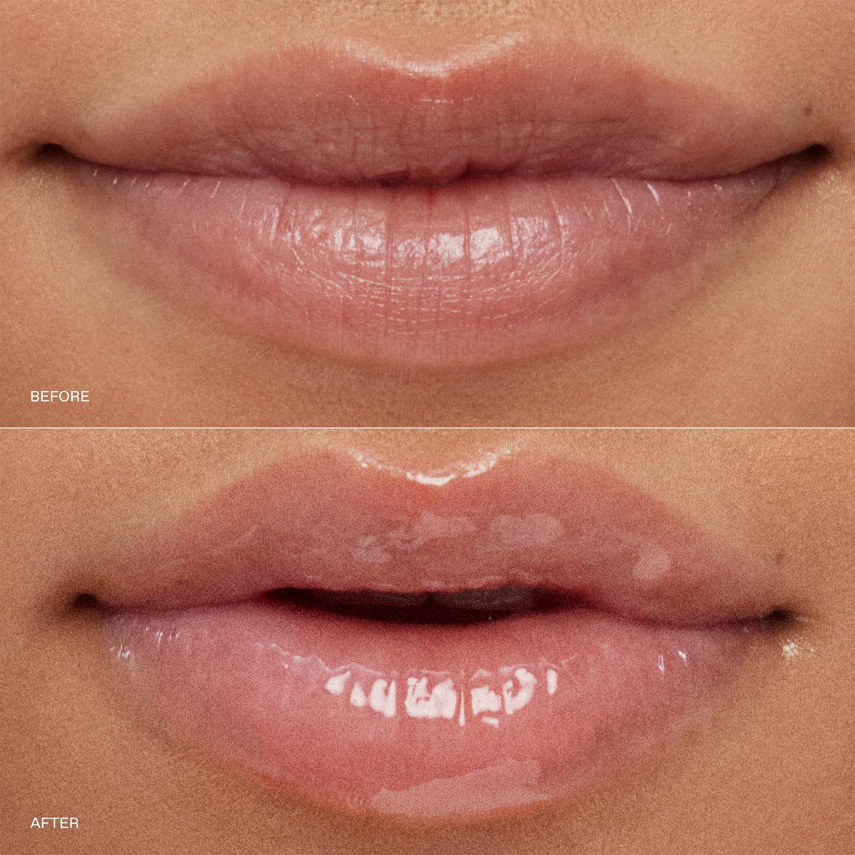 r.e.m. beauty swatch on skin illustrating sheer Cosmo tint and glossy finish