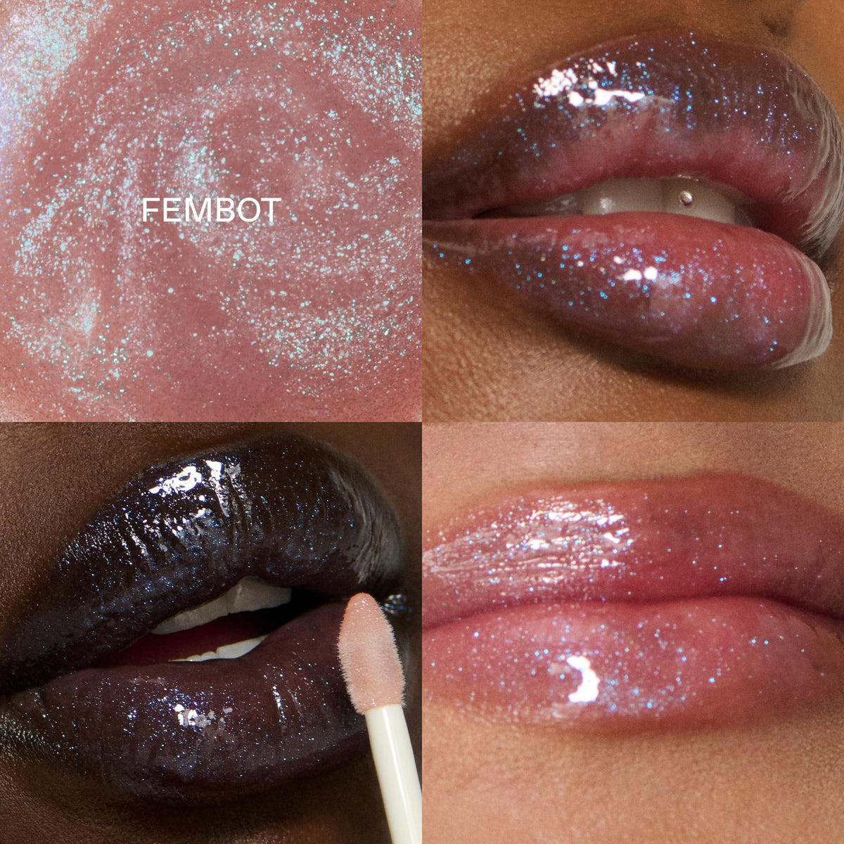 r.e.m. beauty fembot texture close-up highlighting smooth glossy finish