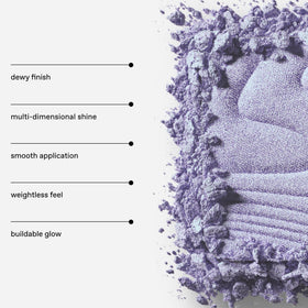 r.e.m. beauty texture detail of powder surface, reveals silky consistency for smooth blendability
