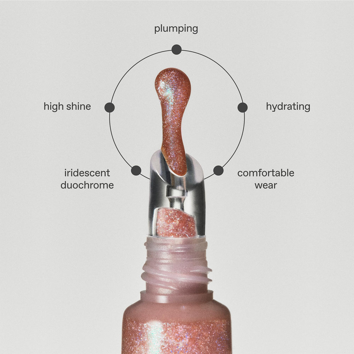 r.e.m. beauty duochrome finish reflecting blue and pink shifts for multidimensional shimmer