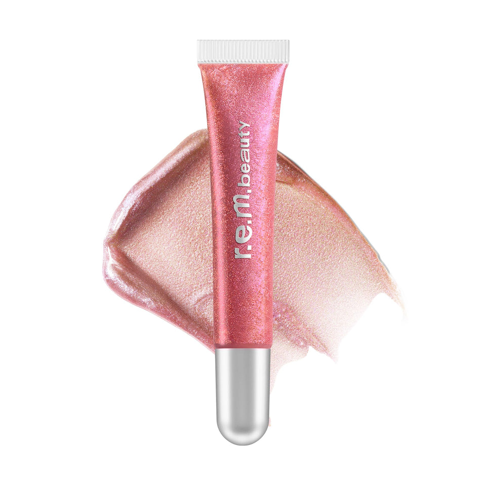 r.e.m. beauty product front packaging showing sleek tube and label, highlighting brand polish