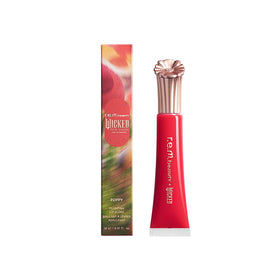 r.e.m. beauty front packaging shows glossy red shade and bold branding for confident wear
