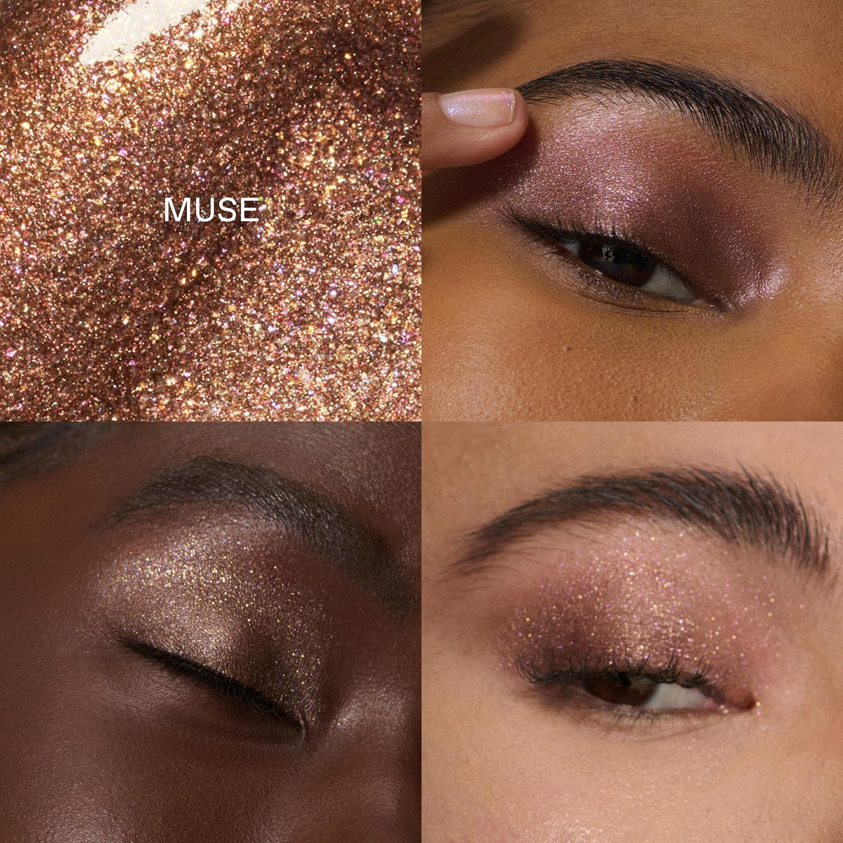 r.e.m. beauty texture swipe showing smooth metallic finish for easy blendability