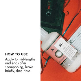 R+Co Cassette label close-up showing Relative Paradise scent of citrus and eucalyptus for sensory appeal