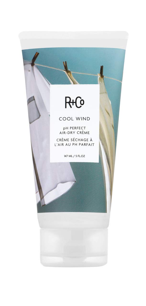 r+co Cool Wind front packaging showing compact jar and benefit of frizz control