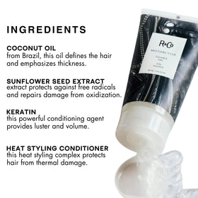 R+Co Motorcycle applied to damp hair for controlled hold and styling
