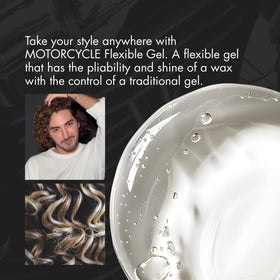 R+Co Motorcycle gel texture close-up showing glossy, flexible consistency