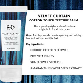 R+Co balm on palm demonstrating amount needed and easy application benefit
