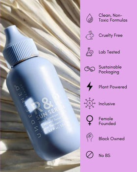 R&R Sun Serum water resistance test showing active, sweat-safe wear