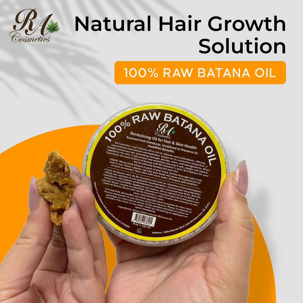 RA COSMETICS pouring oil to display rich unrefined texture and moisture