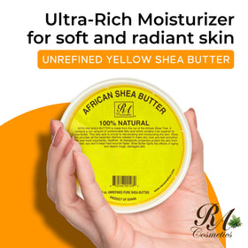 RA Cosmetics golden shea butter texture close-up for rich hydration
