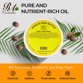 RA Cosmetics origin display Ghana shea harvesting and authentic sourcing