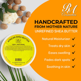 RA Cosmetics open jar top view displaying pure unrefined butter
