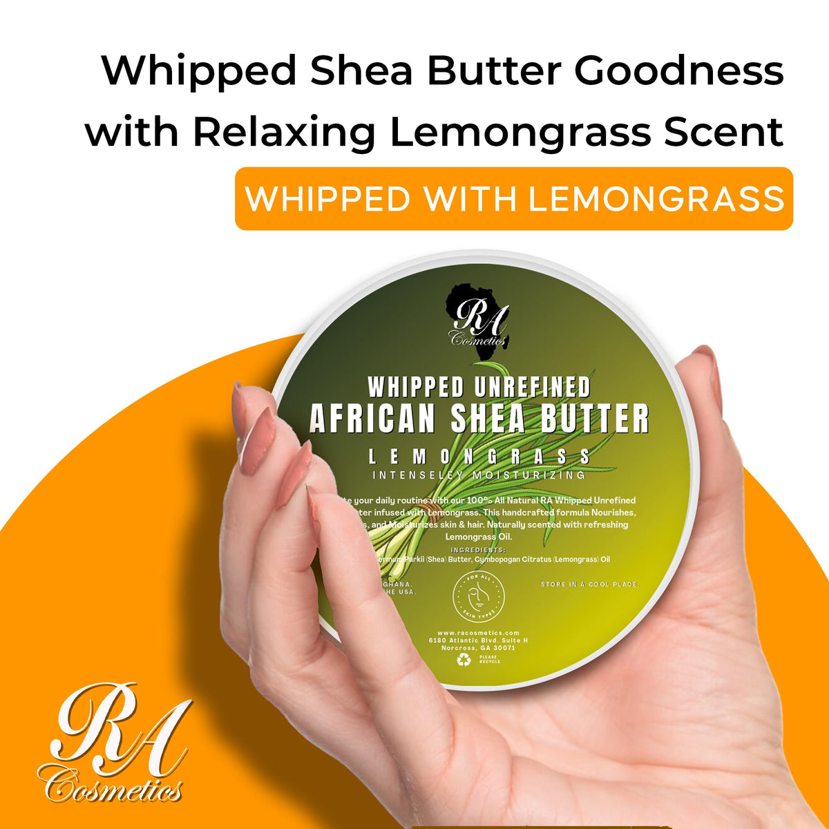 RA COSMETICS whipped texture close-up showing lightweight spreadability